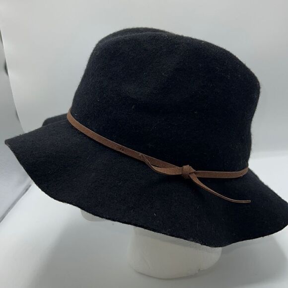 BRIXTON Valley Wool Black Fedora Hat-OS - Picture 2 of 7